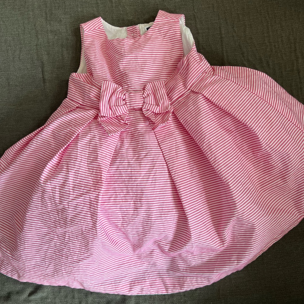 Janie and Jack Pink Striped Formal Dress